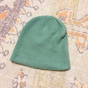 Spacecraft Beanie Hat Sage Green Ribbed Knit Winter Cap Mens Womens One Size